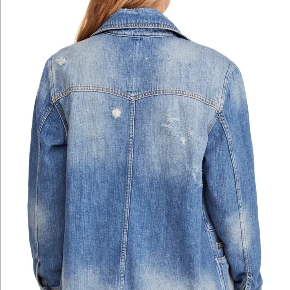 NWOT Free People Moonchild Denim Shirt Jacket - Picture 3 of 6